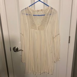 Long Sleeve Dress, Cream, Altar’d State, Size M